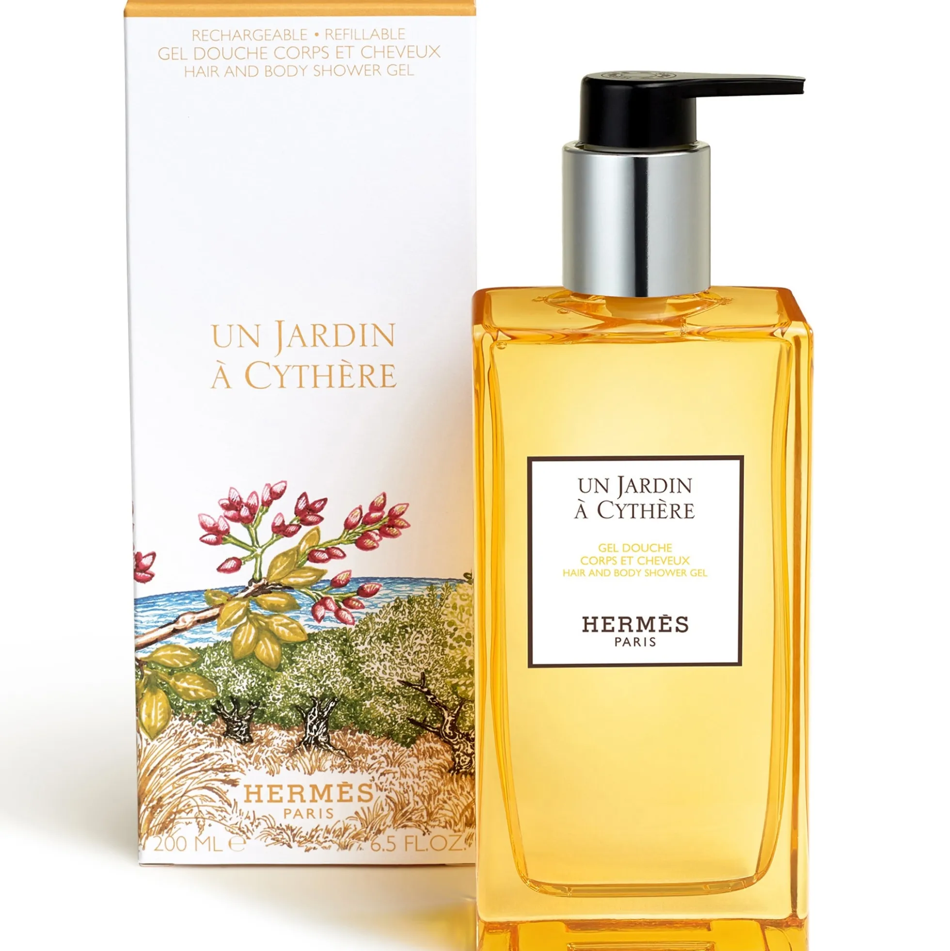 Hermès Un Jardin À Cythère Hair and Body Shower Gel Bottle 200ml