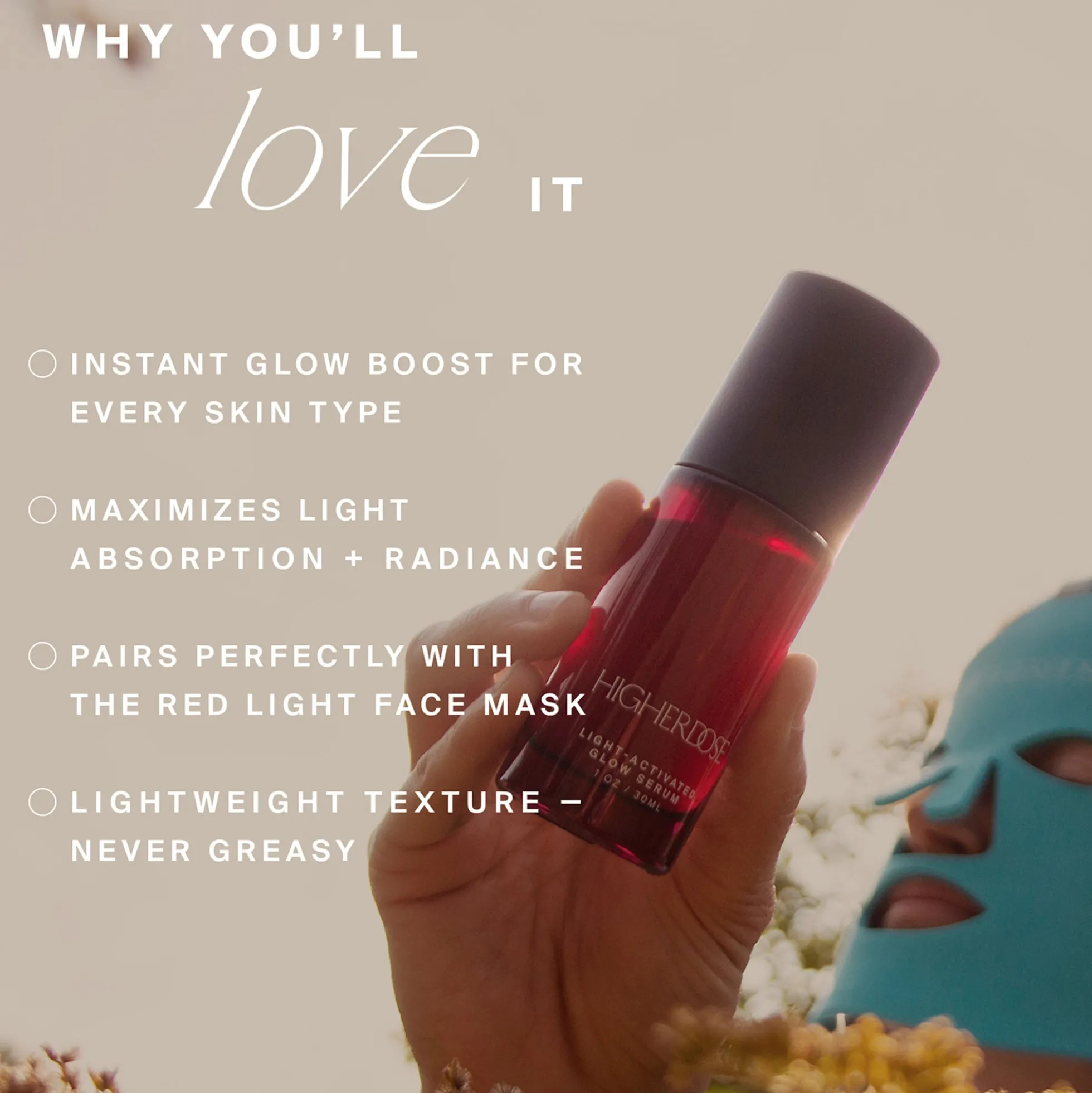 HigherDOSE Light-Activated Glow Serum 30ml