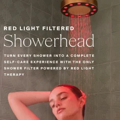 HigherDOSE Red Light Shower Filter - Polished Brass