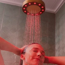 HigherDOSE Red Light Shower Filter - Polished Brass