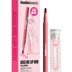 HUDA BEAUTY Kiss Me Rosy Pink Lip Duo (Worth £43)