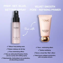 ICONIC London Mini Prep Set Blur Setting Spray 30ml