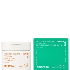 INNISFREE Green Tea Enzyme Vitamin C Brightening Toner Pads - 60 pads
