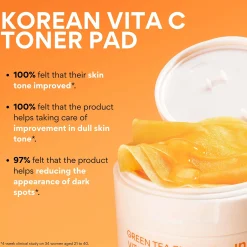 INNISFREE Green Tea Enzyme Vitamin C Brightening Toner Pads - 60 pads
