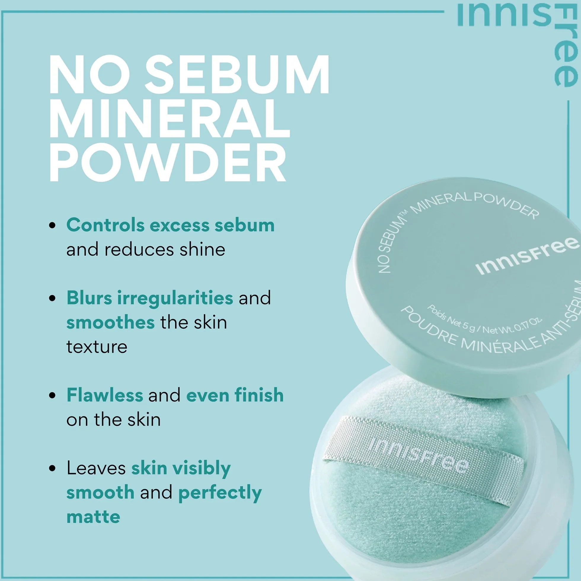 INNISFREE No Sebum Mattifying Powder 5g