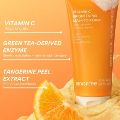 INNISFREE Vitamin C Mask To Foam Cleanser 120ml