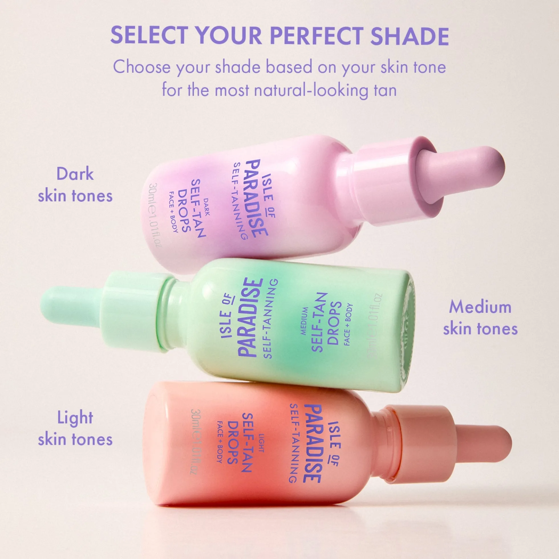 Isle of Paradise Self Tanning Drops 2.0 Medium 30ml