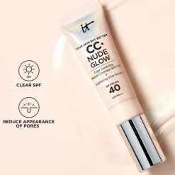 IT Cosmetics CC+ and Nude Glow Lightweight Foundation and Glow Serum with SPF40 32ml (Various Shades)