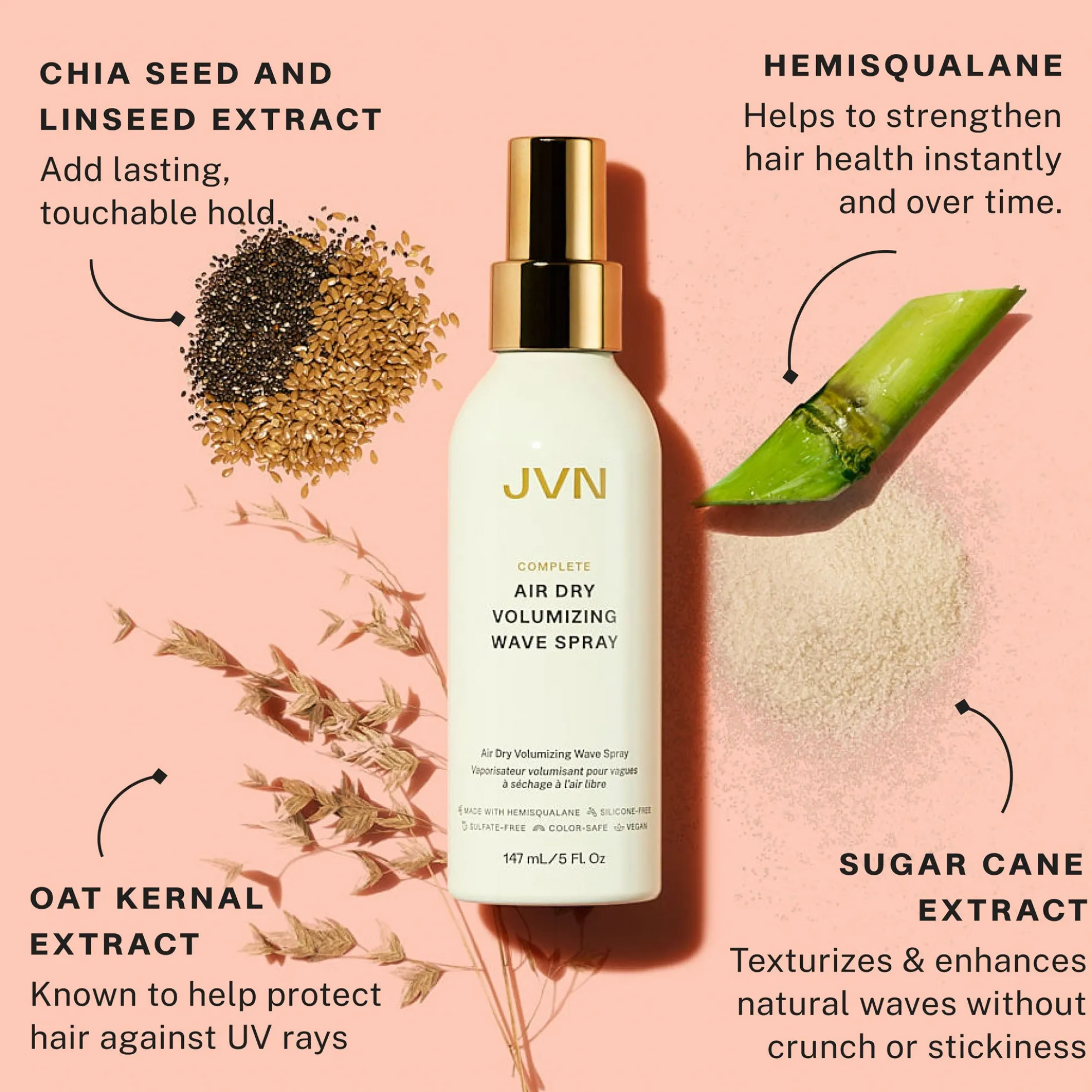 JVN Air Dry Volumizing Wave Spray 147ml