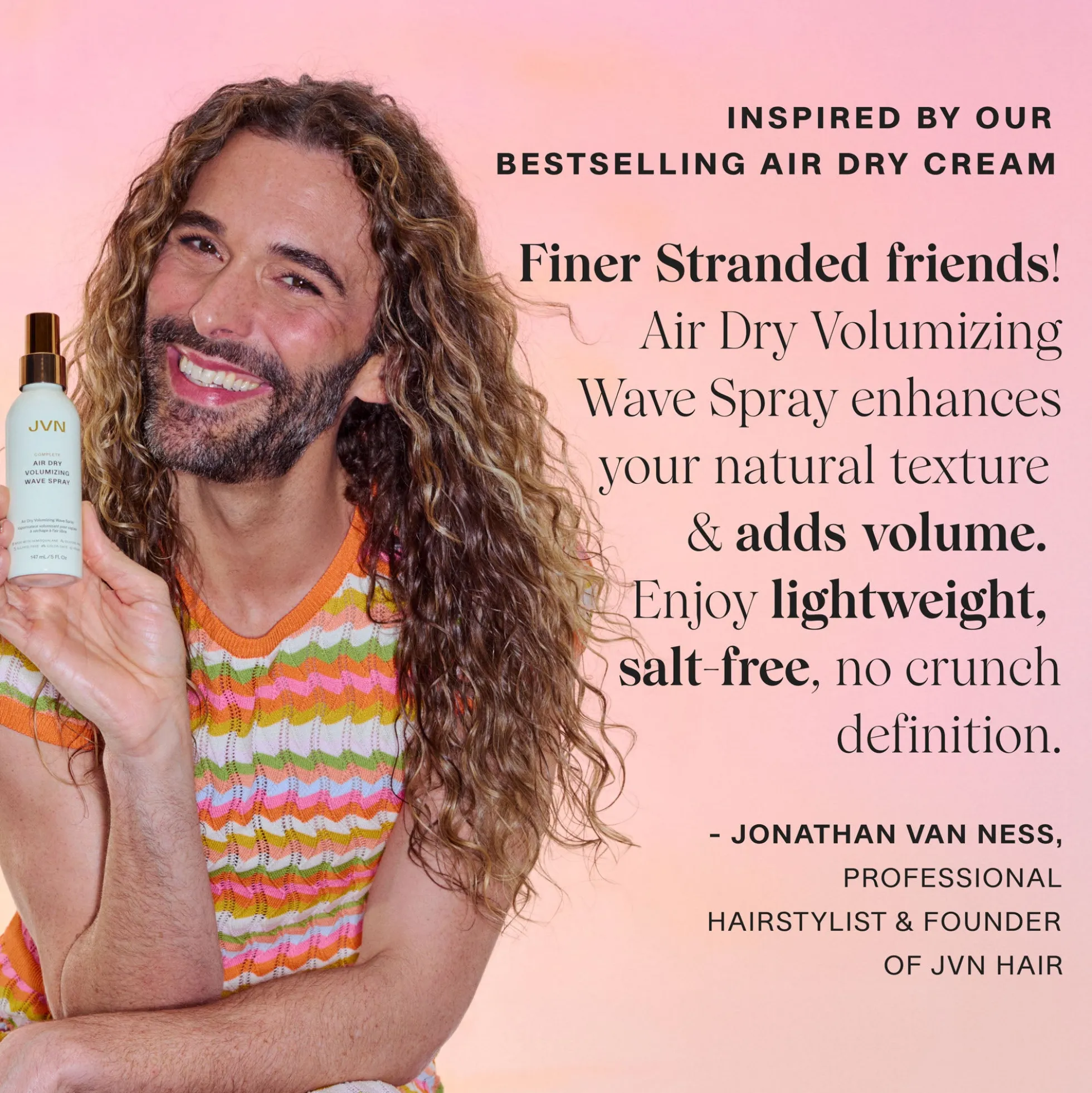 JVN Air Dry Volumizing Wave Spray 147ml