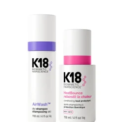 K18 Biomimetic Hairscience Airwash and Heatbounce Bundle