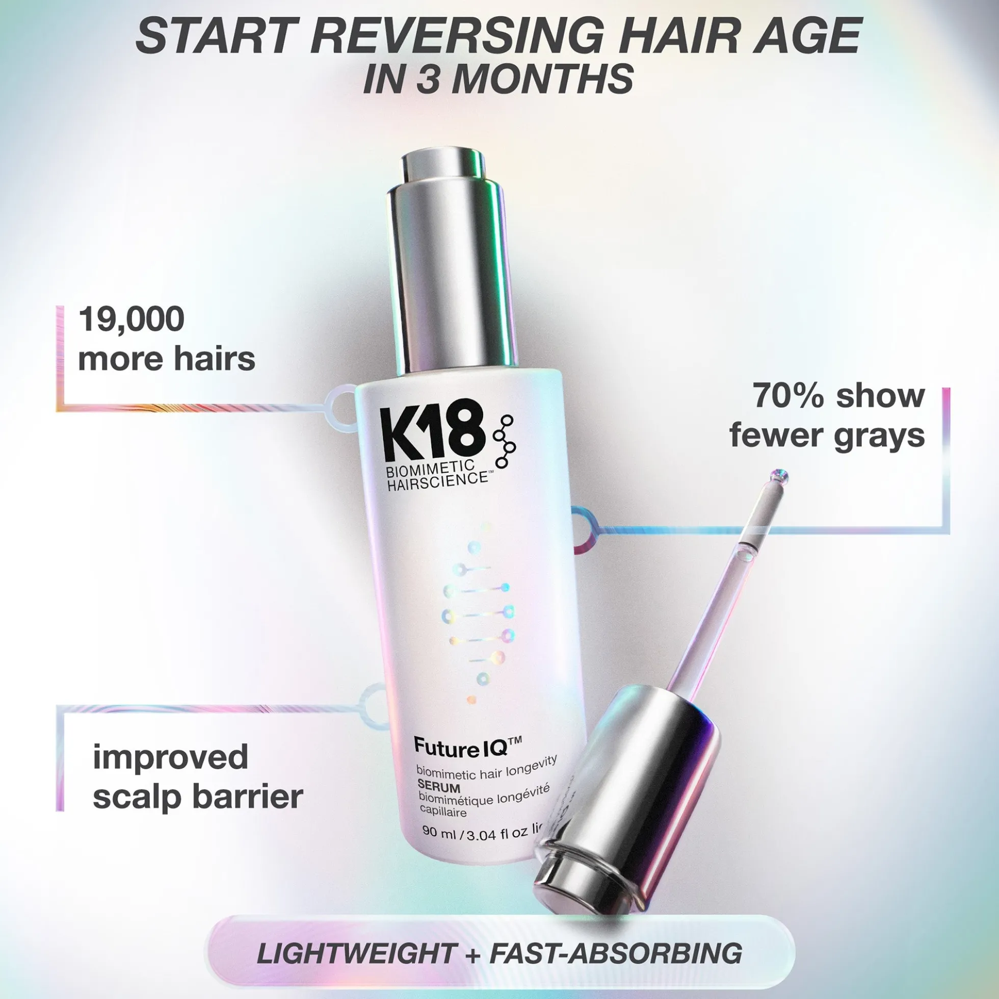 K18 Biomimetic Hairscience FutureIQ Biomimetic Hair Longevity Serum 90ml