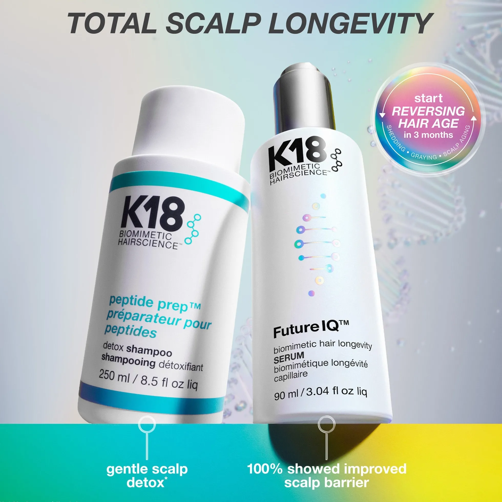 K18 Biomimetic Hairscience FutureIQ Biomimetic Hair Longevity Serum 90ml