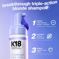 K18 Biomimetic Hairscience TripleBright Oxidation Defense Purple Shampoo 125ml