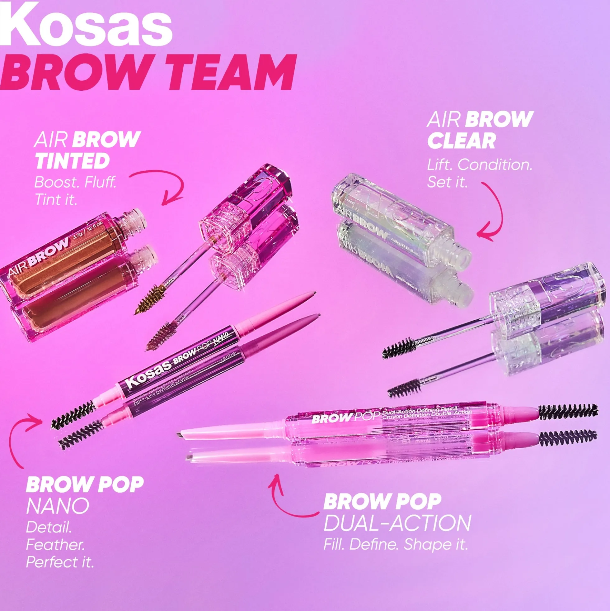 Kosas Brow Pop Nano Ultra-Fine Detailing and Feathering Pencil 0.03g (Various Shades)