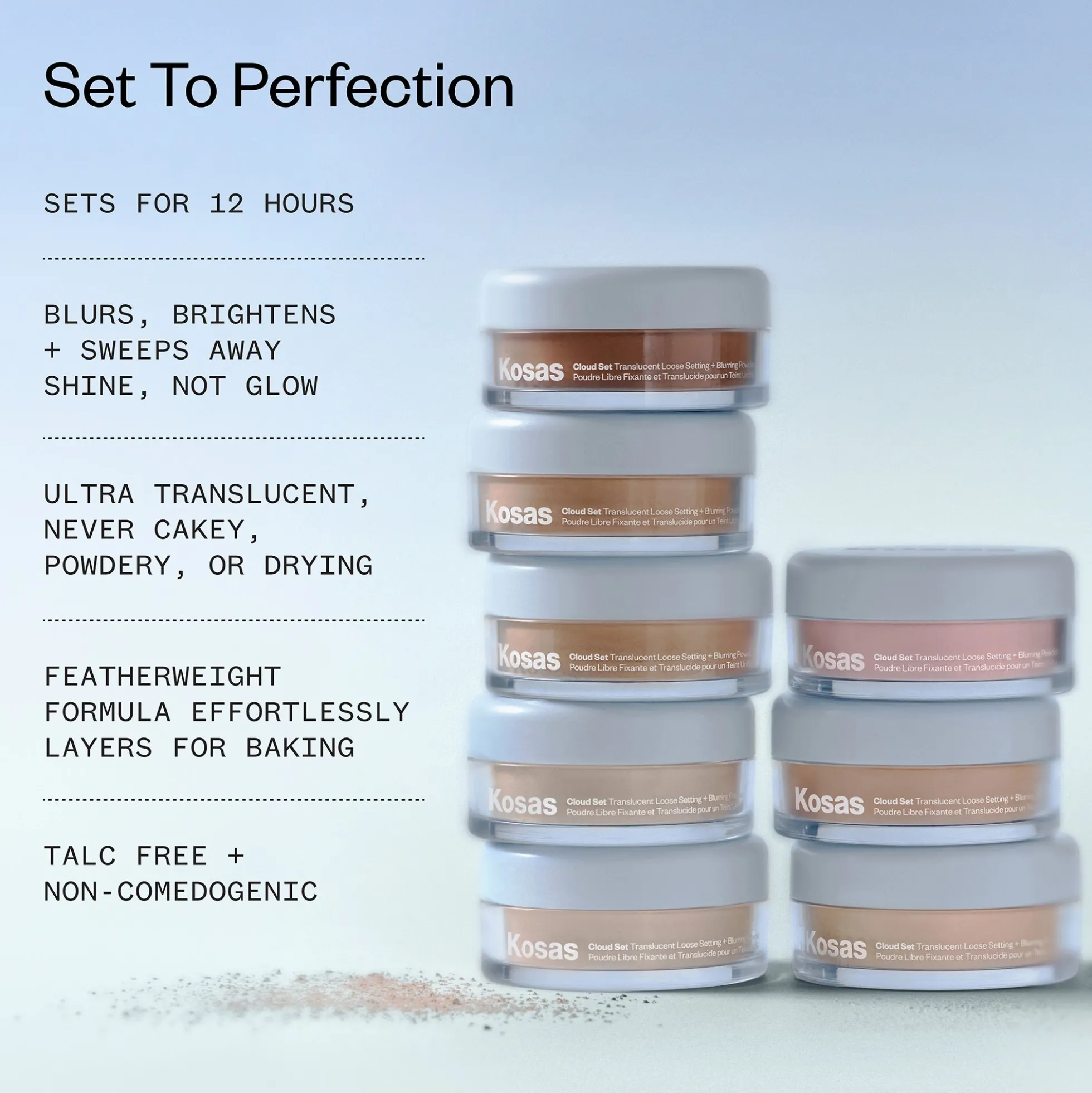 Kosas Cloud Set Translucent Loose Setting & Blurring Powder 20g (Various Shades)