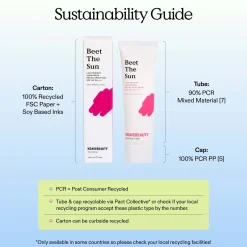 KraveBeauty Beet the Sun Lightweight Sunscreen Broad Spectrum SPF 50 PA++++ 50ml