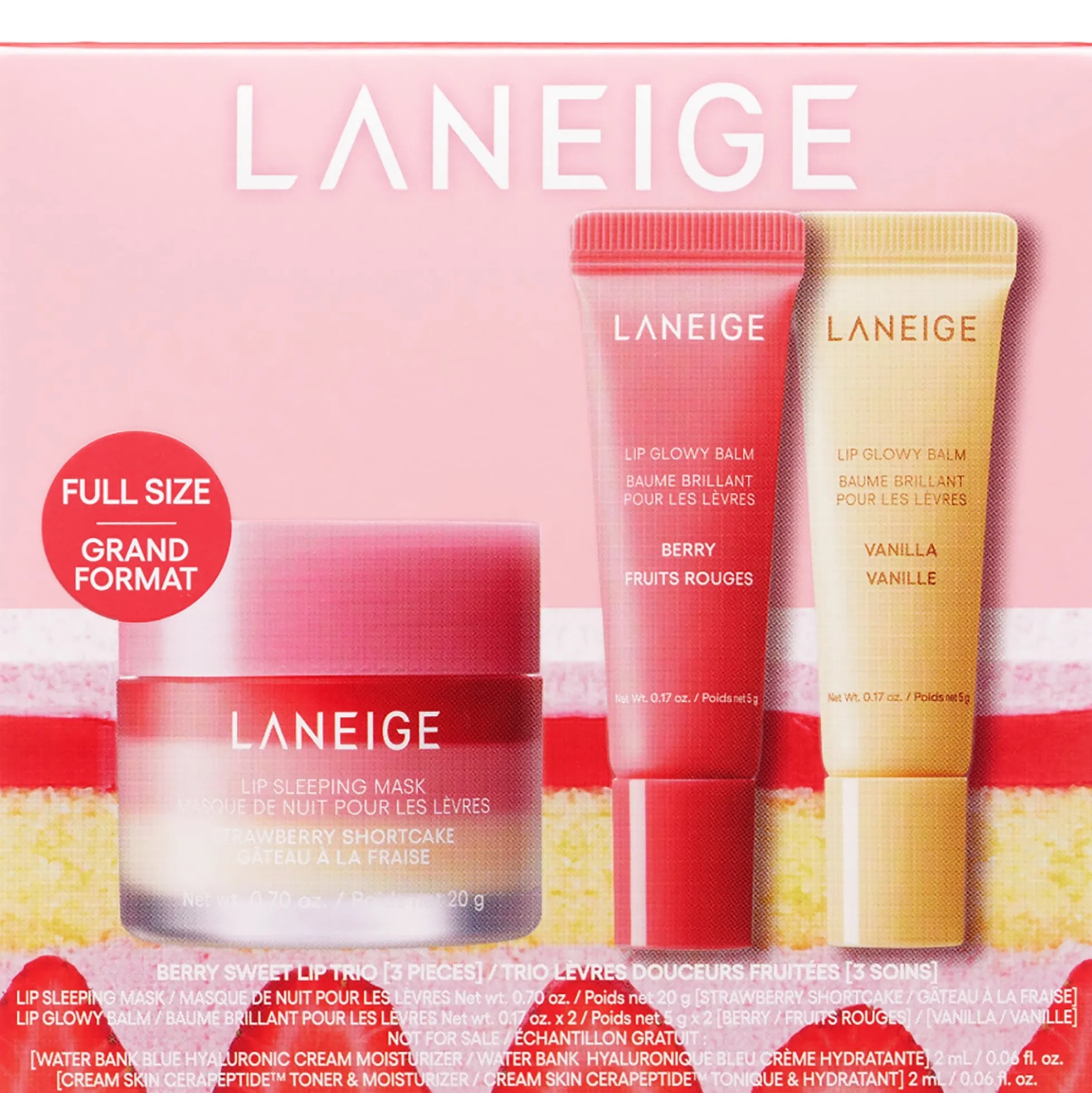 Laneige Berry Sweet Lip Trio Set