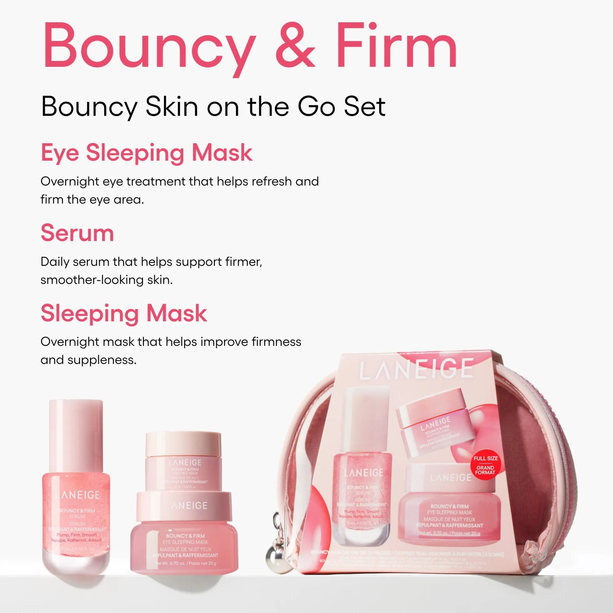 Laneige Bouncy Skin on the go Set