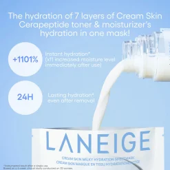 LANEIGE Cream Skin Milky Hydration Sheet Mask - 5 Sheets