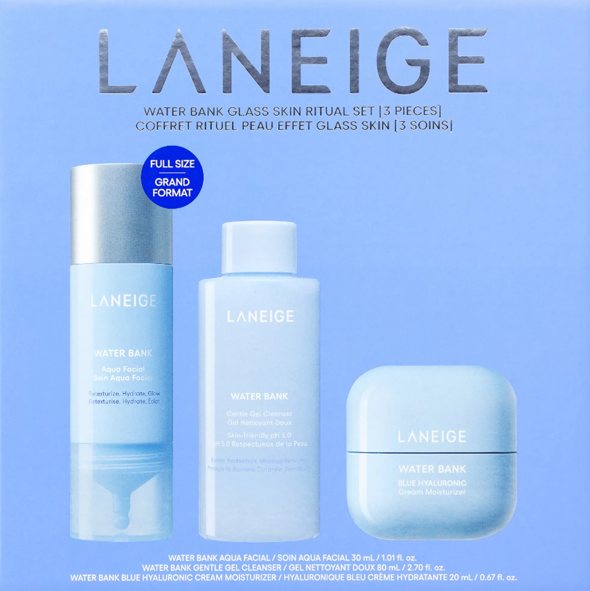 LANEIGE Water Bank Glass Skin Ritual Set (Worth £61.00)