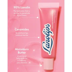 Lanolips Ceramide Milkshake Tinted Lip Balm - Strawberry Bubble