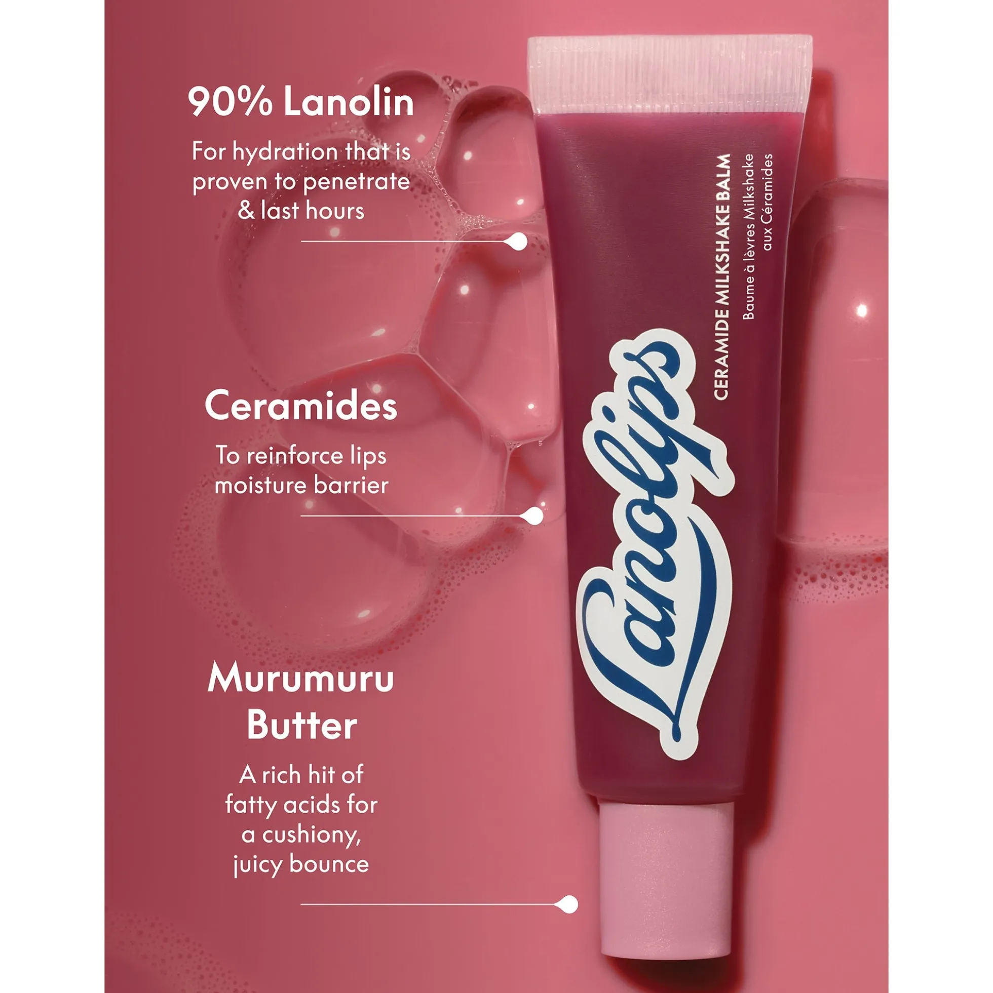 Lanolips Ceramide Milkshake Tinted Lip Balm - Mocha Choca