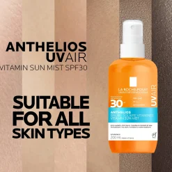 La Roche Posay Anthelios UVAIR Vitamin Sun Mist SPF30, High UV Protection, With Vitamin E & Hyaluronic Acid,200ml