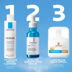 La Roche Posay Anthelios UVAIR Serum Sunscreen SPF50+ Medium with Hyaluronic Acid, Niacinamide & Vitamin E, For all skin types, 50ml