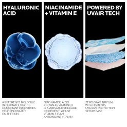 La Roche Posay Anthelios UVAIR Serum Sunscreen SPF50+ Medium with Hyaluronic Acid, Niacinamide & Vitamin E, For all skin types, 50ml