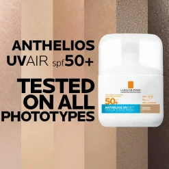 La Roche Posay Anthelios UVAIR Serum Sunscreen SPF50+ Medium with Hyaluronic Acid, Niacinamide & Vitamin E, For all skin types, 50ml