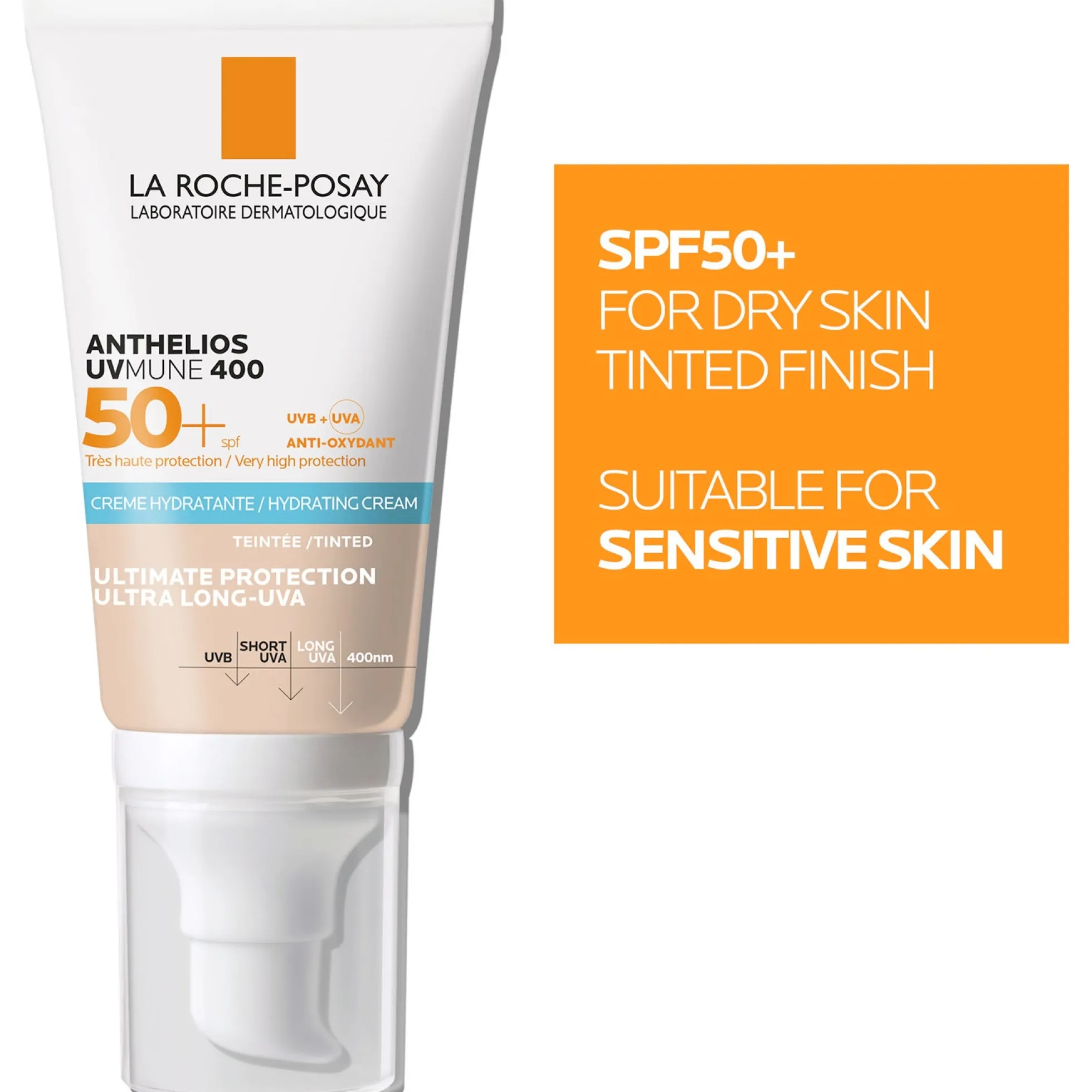 La Roche-Posay Anthelios UVMune 400 Hydrating Suncream Tinted SPF50 50ml