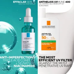 La Roche-Posay Anti-Blemish and Anti-Age Kit: Effaclar Decongesting Multi-Active Serum + SPF50+