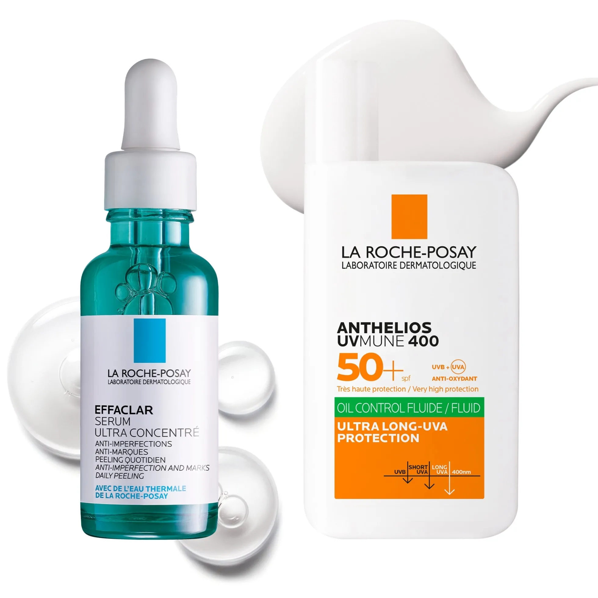 La Roche-Posay Anti-Blemish and Anti-Age Kit: Effaclar Decongesting Multi-Active Serum + SPF50+