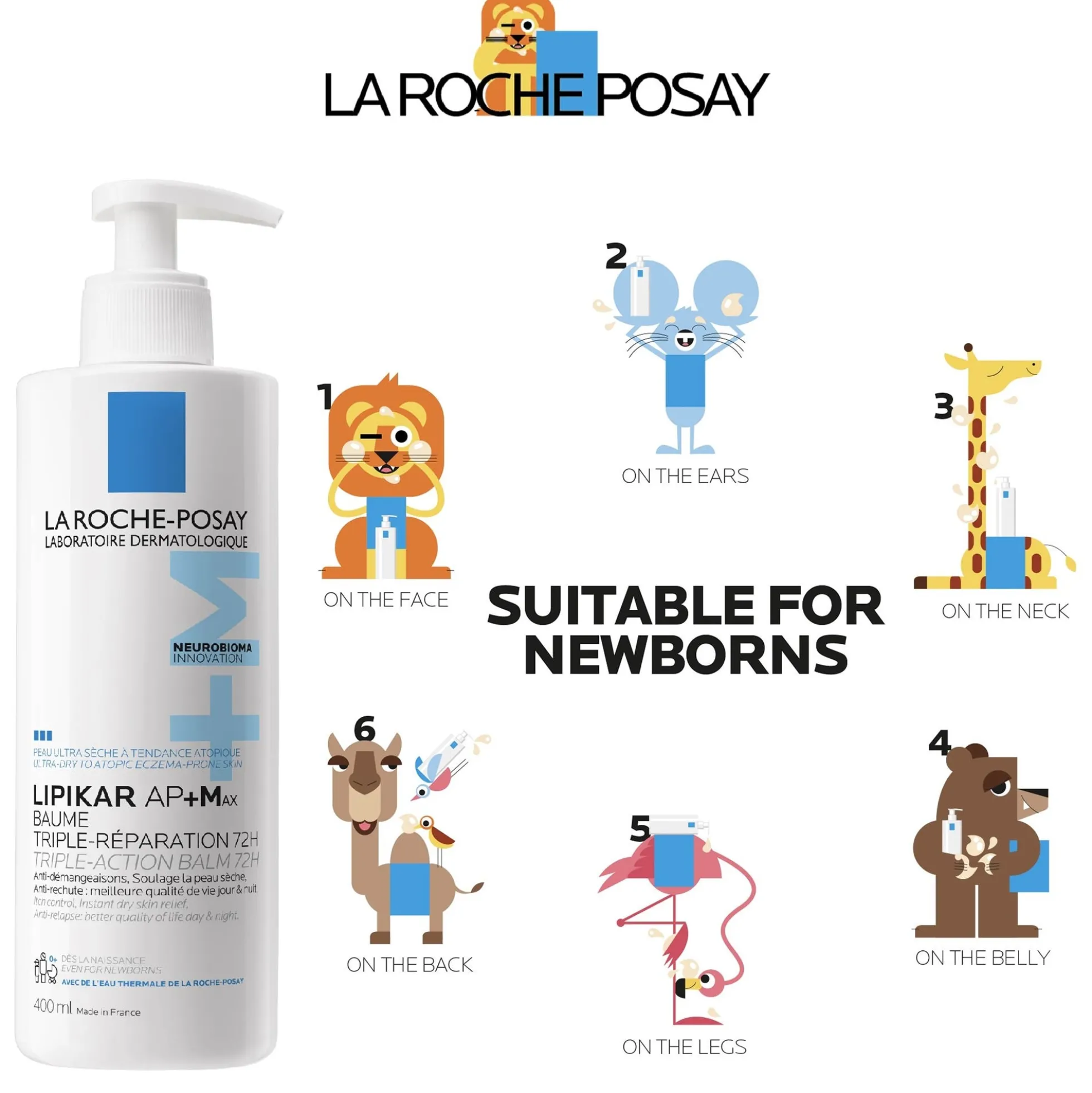 La Roche-Posay Baby Lipikar AP+M Moisturiser for Dry Skin 400ml
