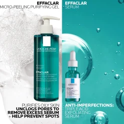 La Roche-Posay Breakout-Fighting Duo- High Strength: Effaclar Micro-Peeling Cleanser and Anti-Blemish Triple-Acid Serum