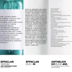 La Roche-Posay Breakout-Fighting and Post-Acne Mark Set: Effaclar Serum, Duo+M Anti Blemish Corrective Care and SPF50+