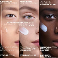 La Roche-Posay Breakout-Fighting and Post-Acne Mark Set: Effaclar Serum, Duo+M Anti Blemish Corrective Care and SPF50+