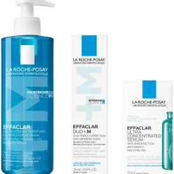La Roche-Posay Breakout-Fighting Set- High Strength: Effaclar Cleanser, Serum and Corrective Care