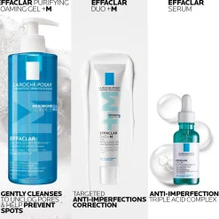 La Roche-Posay Breakout-Fighting Set- High Strength: Effaclar Cleanser, Serum and Corrective Care