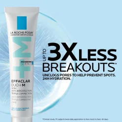La Roche-Posay Effaclar Duo+M Anti-Blemish Corrective Gel Moisturiser for Oily, Blemish-Prone Skin 40ml