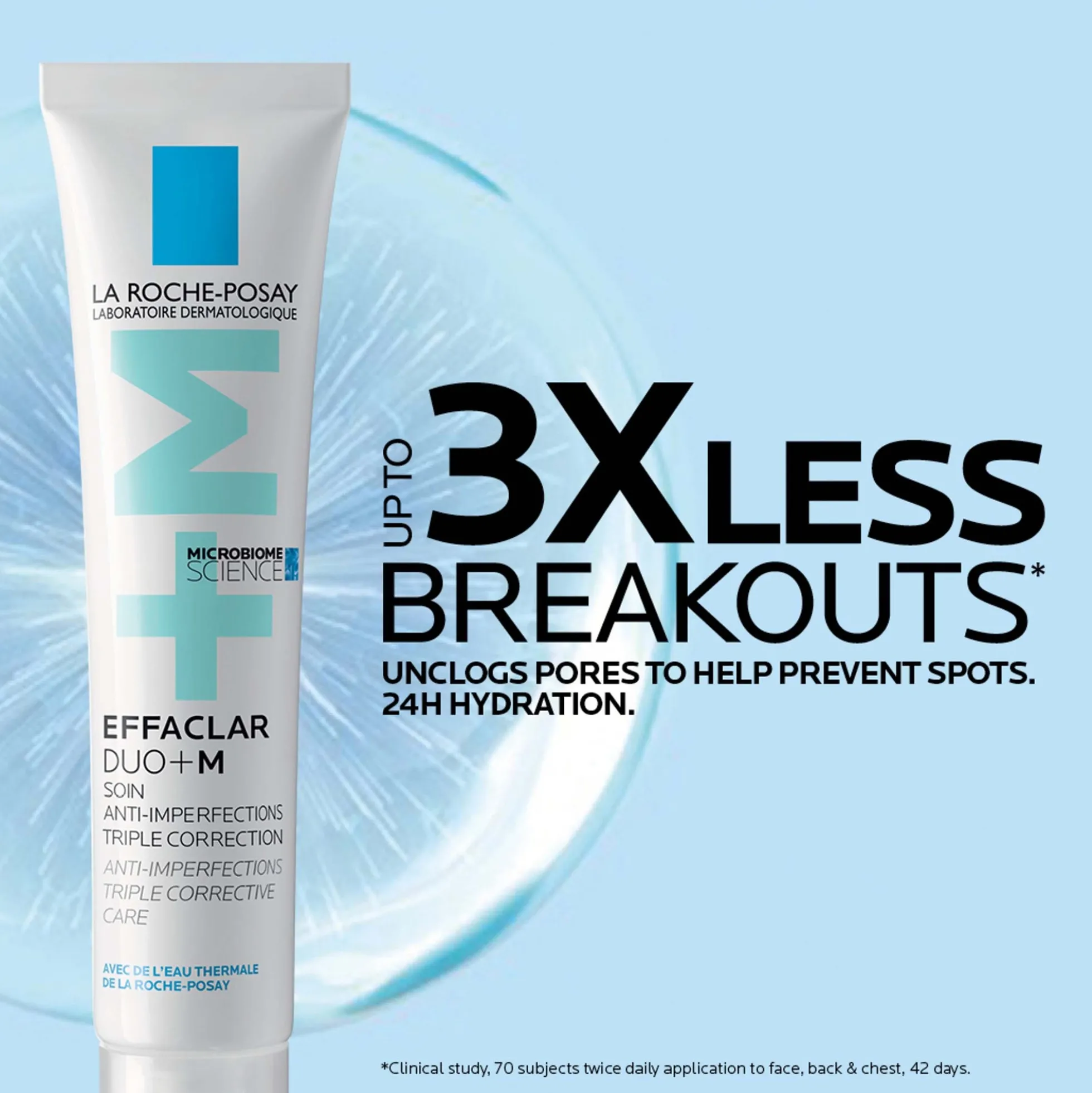 La Roche-Posay Effaclar Duo+M Anti-Blemish Corrective Gel Moisturiser for Oily, Blemish-Prone Skin 40ml