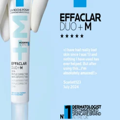 La Roche-Posay Effaclar Duo+M Anti-Blemish Corrective Gel Moisturiser for Oily, Blemish-Prone Skin 40ml