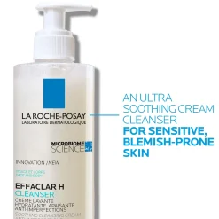 La Roche-Posay Effaclar H Cleansing Cream for Sensitive Blemish-Prone Skin 390ml