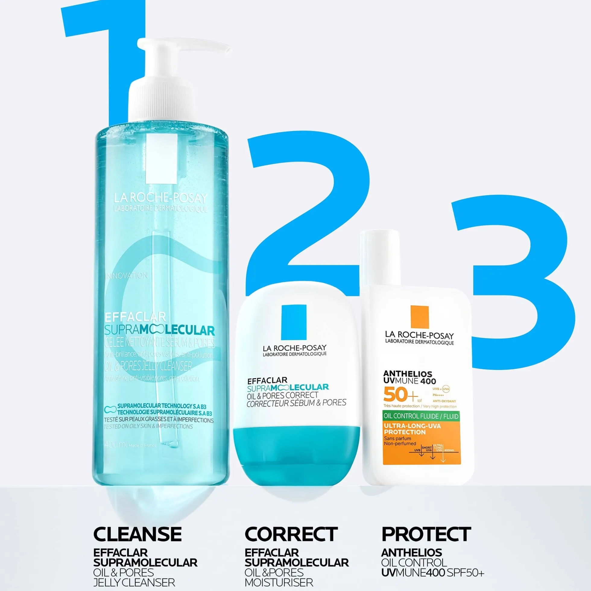 La Roche-Posay Effaclar Supramolecular Face Moisturiser for Oily Skin & Visible Pores with Salicylic Acid & Niacinamide 40ml