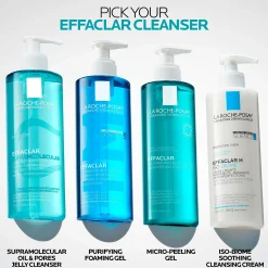 La Roche-Posay Effaclar Supramolecular Face Jelly Cleanser for Oily Skin & Visible Pores with Salicylic Acid & Niacinamide 400ml