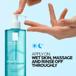 La Roche-Posay Effaclar Supramolecular Face Jelly Cleanser for Oily Skin & Visible Pores with Salicylic Acid & Niacinamide 400ml