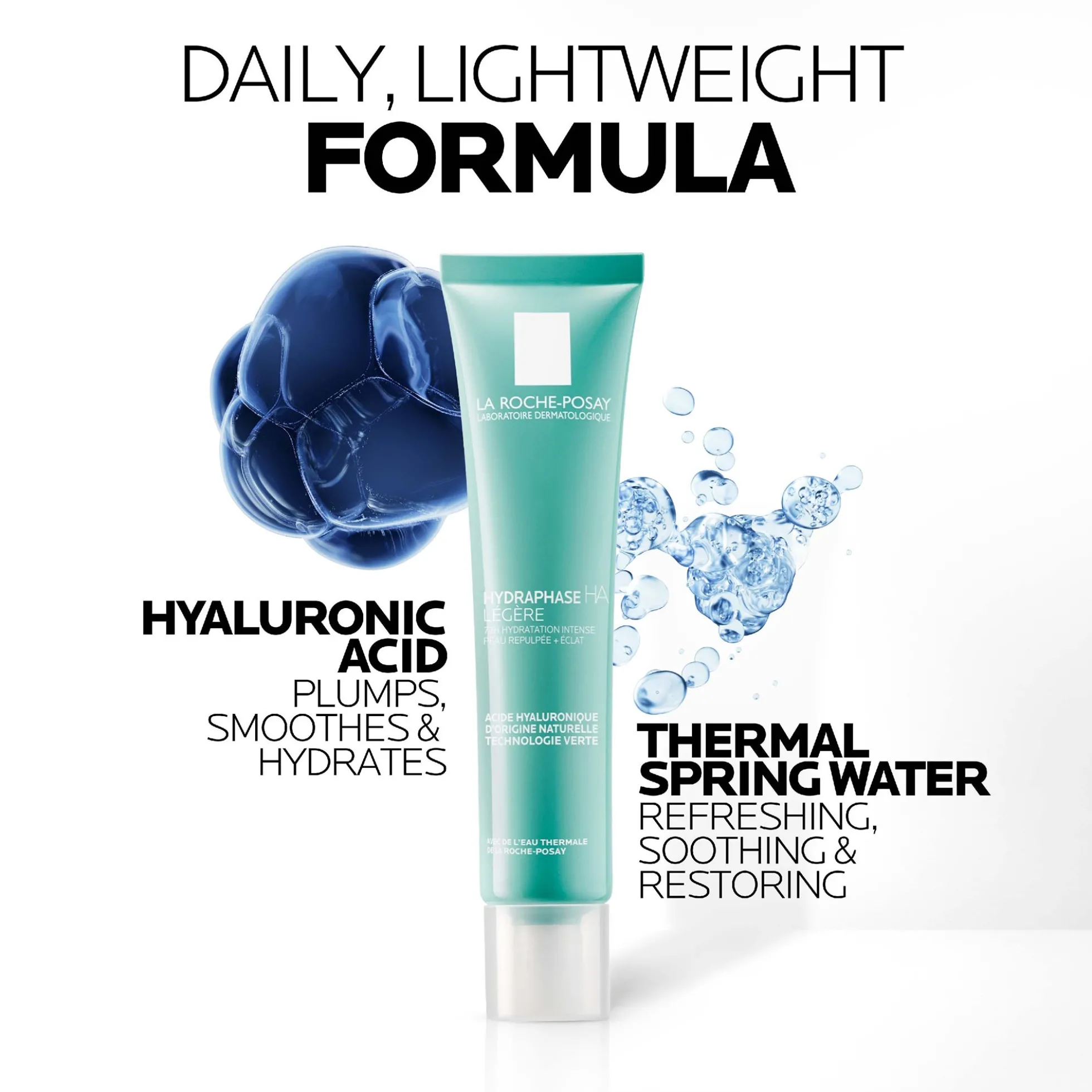 La Roche-Posay Hydraphase HA Light Hyaluronic Acid Moisturiser for Normal-Dry Dehydrated Skin 40ml