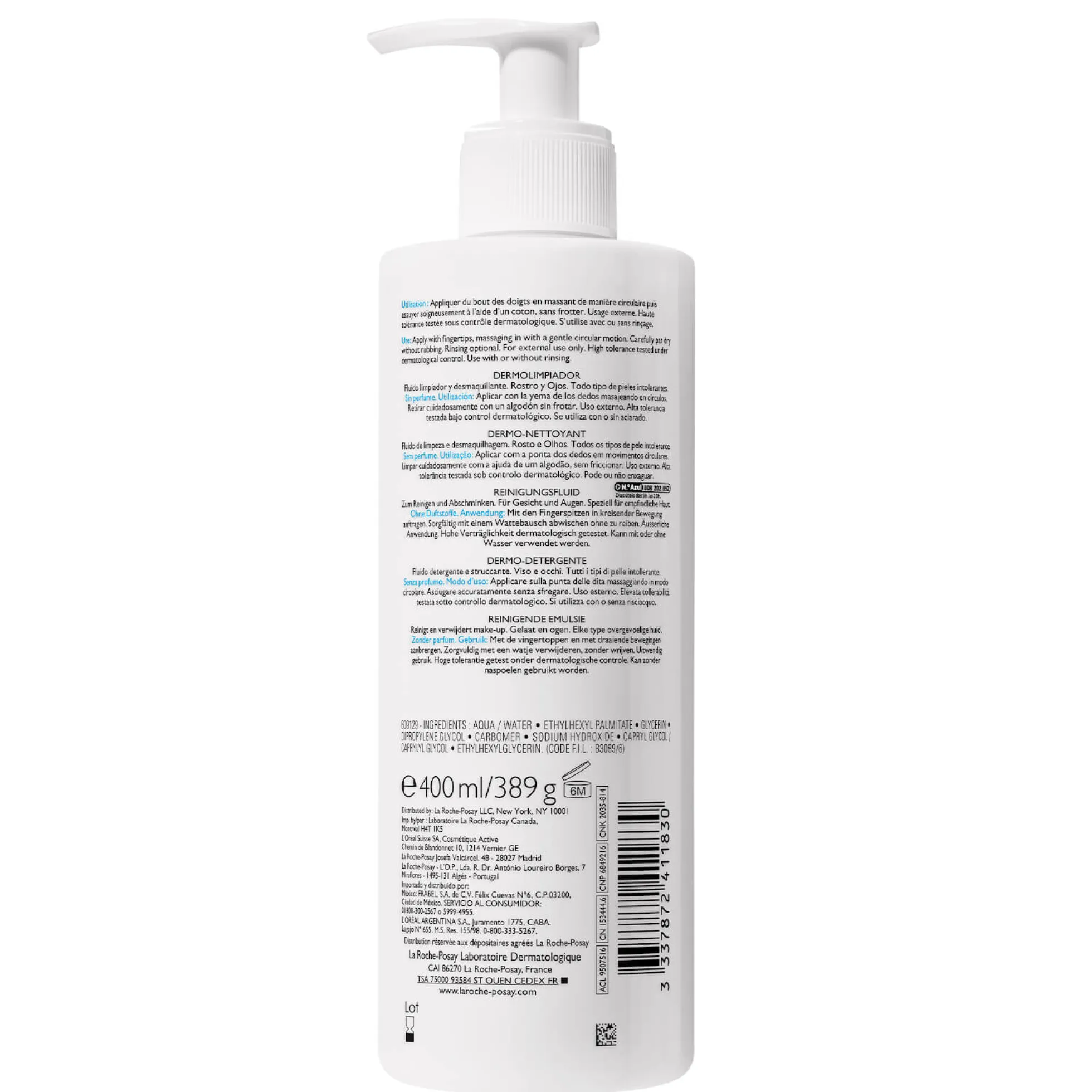 La Roche Posay Toleriane Dermo Cleanser for Sensitive Skin 400ml