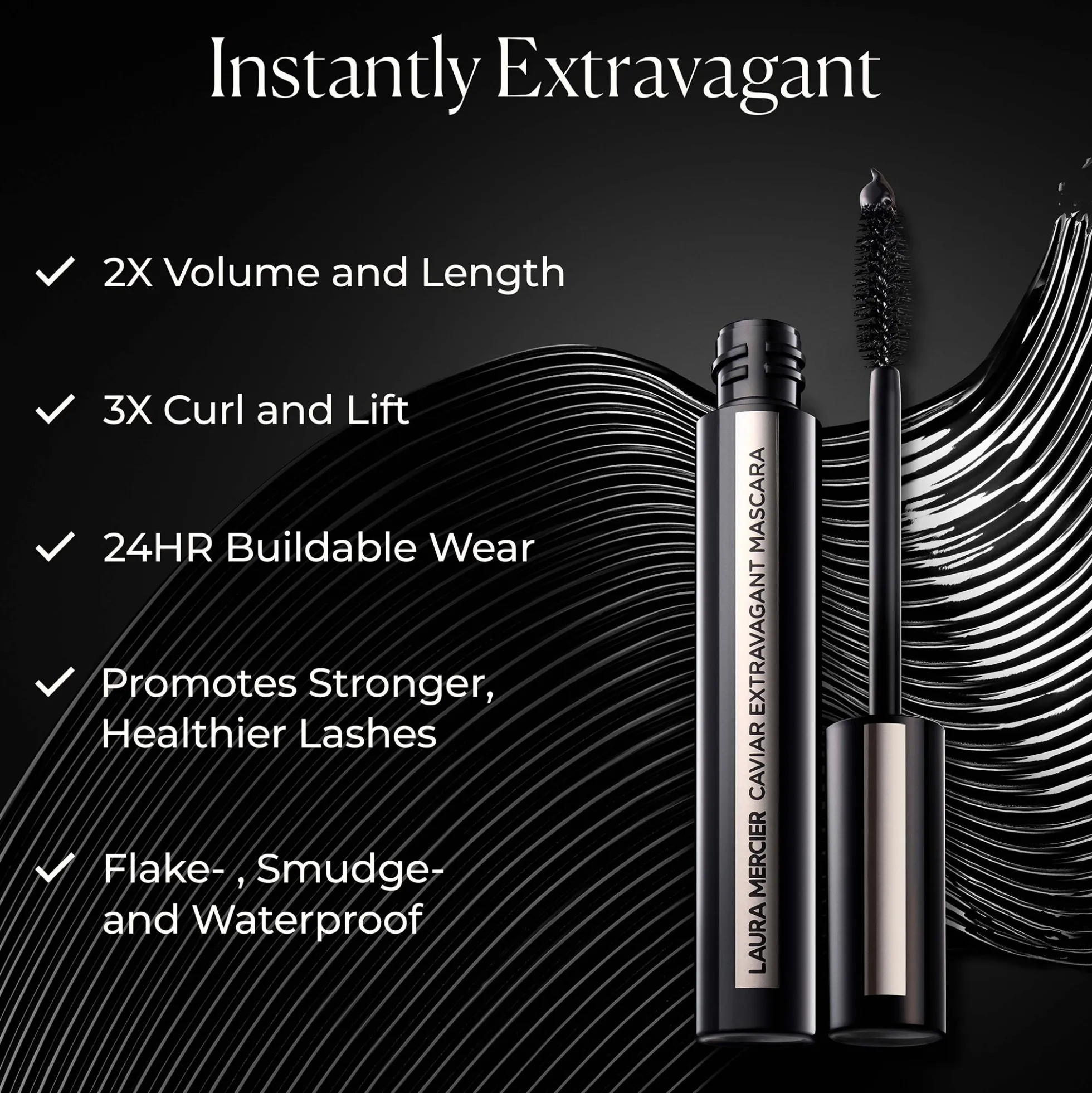 Laura Mercier Caviar Extravagant Mascara Mini - Black - 4.5ml